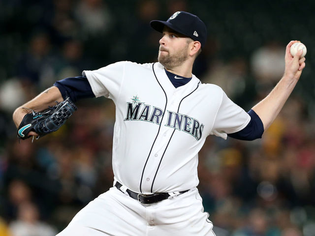 SEATTLE - SEPTEMBER 24: James Paxton #65 of the Seattle Mariners pitches during the game against the Oakland Athletics at Safeco Field on September 24, 2018 in Seattle, Washington. The Athletics defeated the Mariners 7-3.