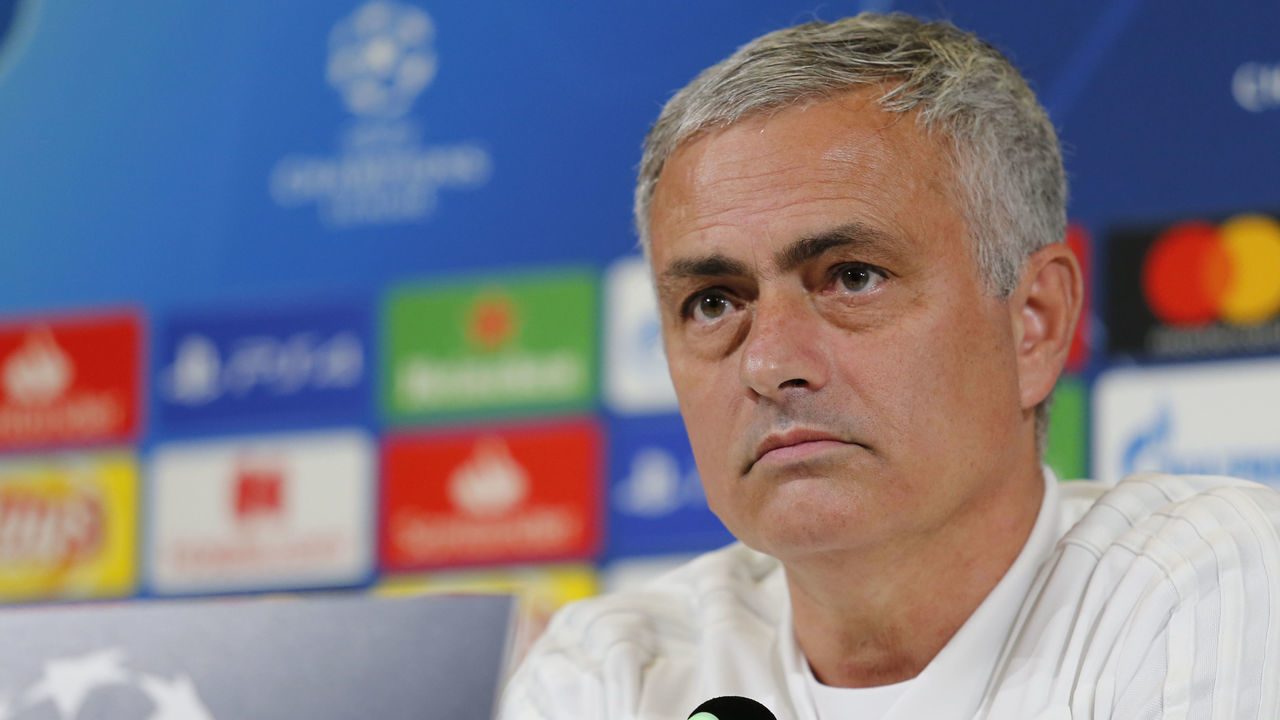 Jos Mourinho during Champions League press conference before the match between Juventus v Manchester United, in Turin, on November 6, 2018.