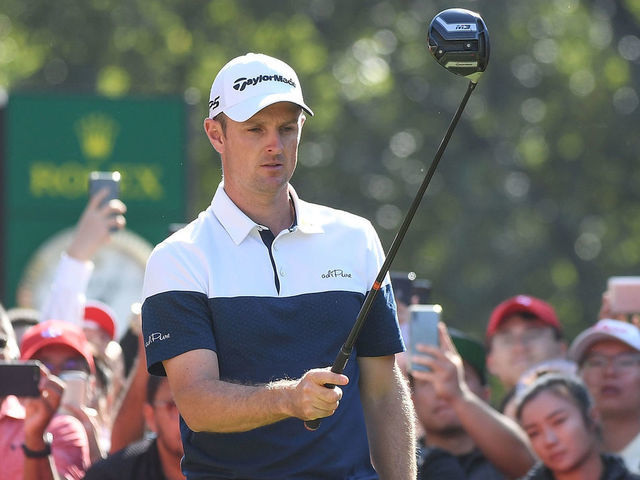 SHANGHAI, CHINA - OCTOBER 28: Justin Rose of England plays a shot on the 10th hole during the final round of the WGC - HSBC Champions at Sheshan International Golf Club on October 28, 2018 in Shanghai, China.