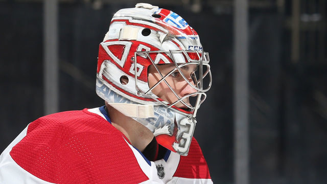 NEW YORK, NY - NOVEMBER 06: Carey Price #31 of the Montreal Canadiens looks on against the New York Rangers at Madison Square Garden on November 6, 2018 in New York City. The New York Rangers won 5-3.
