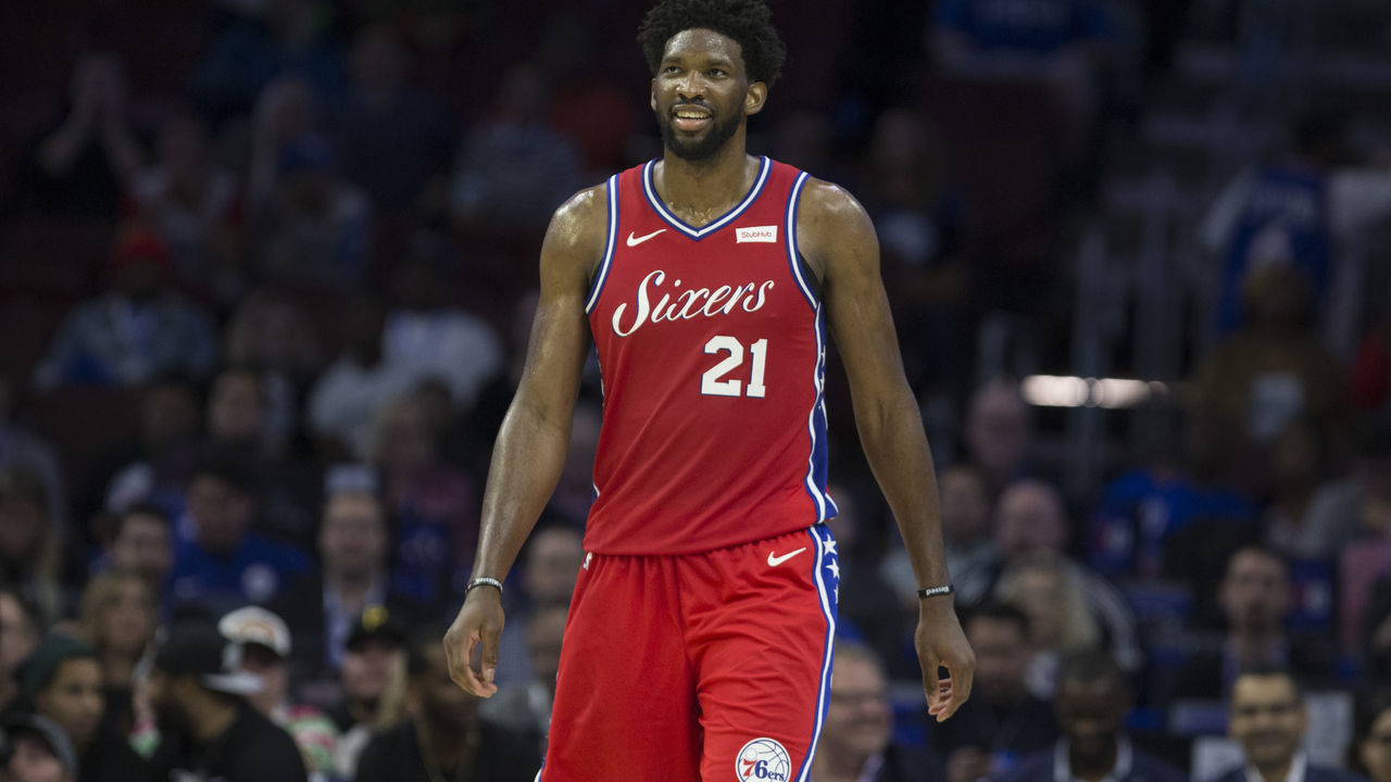 PHILADELPHIA, PA - NOVEMBER 1: Joel Embiid #21 of the Philadelphia 76ers smiles against the LA Clippers at the Wells Fargo Center on November 1, 2018 in Philadelphia, Pennsylvania.