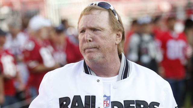 SANTA CLARA, CA - NOVEMBER 1: Owner Mark Davis of the Oakland Raiders stands on the field prior to the game against the San Francisco 49ers at Levi's Stadium on November 1, 2018 in Santa Clara, California. The 49ers defeated the Raiders 34-3.
