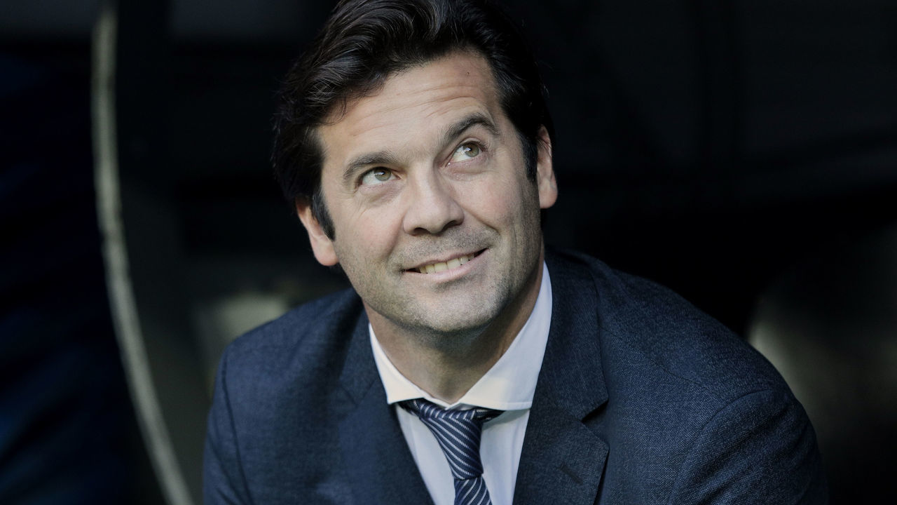 SANTIAGO BERNABEU STADIUM, MADRID, SPAIN - 2018/11/03: Real Madrid's coach Santiago Solari during La Liga match between Real Madrid and Real Valladolid at Santiago Bernabeu Stadium in Madrid. Final Score: Real Madrid 2 - 0 Valladolid.