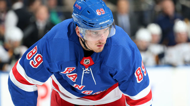 NEW YORK, NY - NOVEMBER 04: Pavel Buchnevich #89 of the New York Rangers skates against the Buffalo Sabres at Madison Square Garden on November 4, 2018 in New York City. The New York Rangers won 3-1.