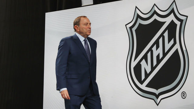 DALLAS, TX - JUNE 22: NHL Commissioner Gary Bettman attends the first round of the 2018 NHL Draft at American Airlines Center on June 22, 2018 in Dallas, Texas.