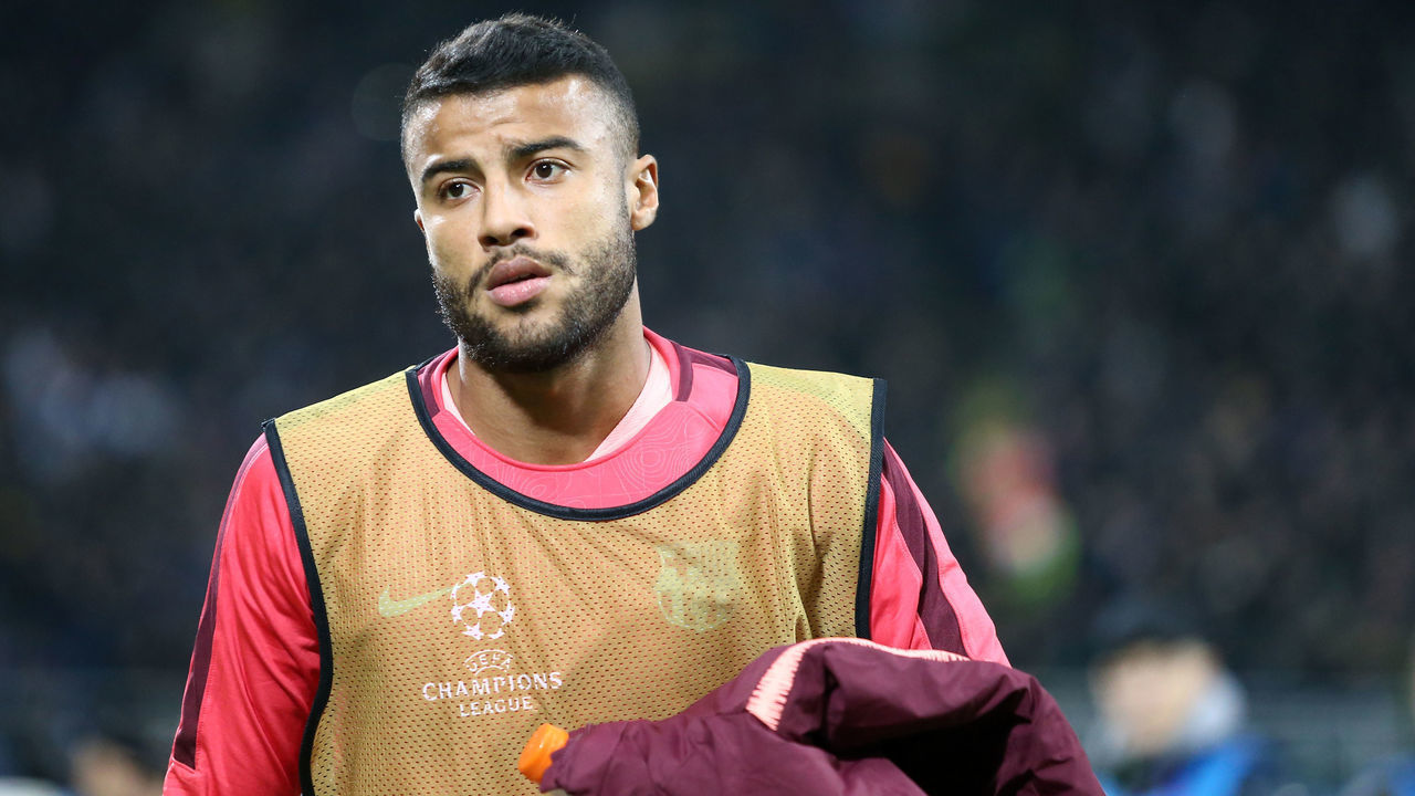 STADIO GIUSEPPE MEAZZA, MILANO, ITALY - 2018/11/06: Rafinha of Fc Barcelona looks on before Uefa Champions League Group B match between FC Internazionale and Fc Barcelona. The match end in a tie 1-1.