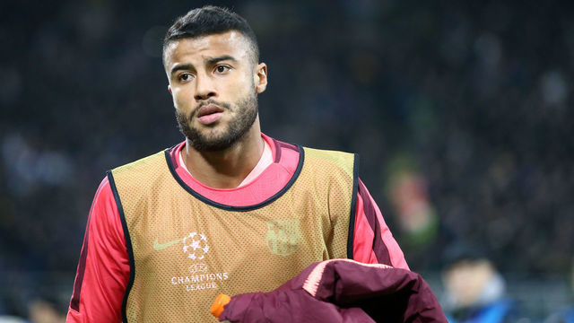 STADIO GIUSEPPE MEAZZA, MILANO, ITALY - 2018/11/06: Rafinha of Fc Barcelona looks on before Uefa Champions League Group B match between FC Internazionale and Fc Barcelona. The match end in a tie 1-1.