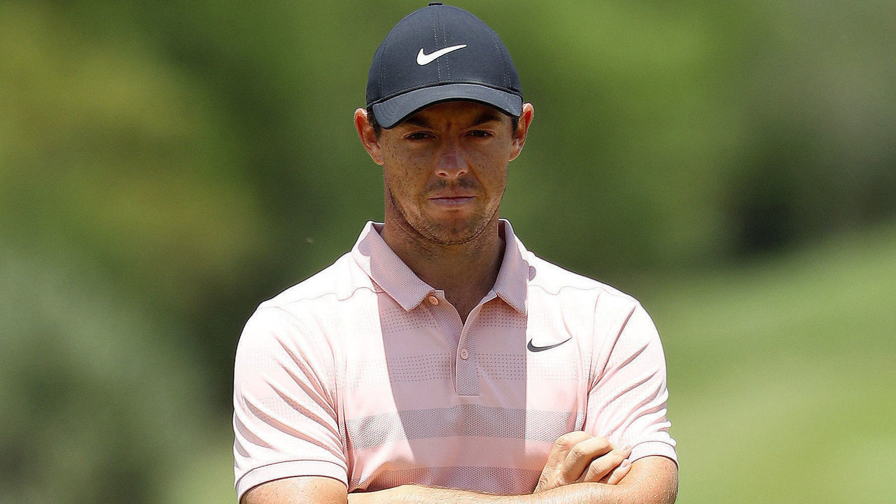 SUN CITY, SOUTH AFRICA - NOVEMBER 08: Rory McIlroy of Northern Ireland looks on, on the third green during day one of the Nedbank Golf Challenge at Gary Player Golf Course on November 8, 2018 in Sun City, South Africa.