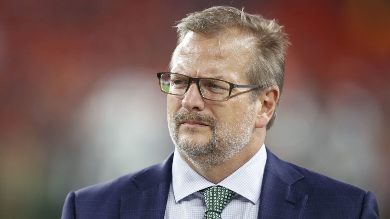 CLEVELAND, OH - SEPTEMBER 20: New York Jets general manager Mike Maccagnan looks on before the game against the Cleveland Browns at FirstEnergy Stadium on September 20, 2018 in Cleveland, Ohio. The Browns won 21-17.