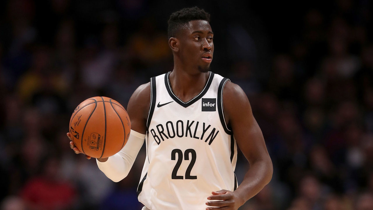 DENVER, CO - NOVEMBER 09: Caris Levert #22 of the Brooklyn Nets plays the Denver Nuggets at the Pepsi Center on November 9, 2018 in Denver, Colorado.