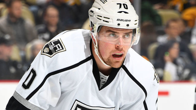 PITTSBURGH, PA - DECEMBER 16: Tanner Pearson #70 of the Los Angeles Kings skates against the Pittsburgh Penguins at PPG Paints Arena on December 16, 2016 in Pittsburgh, Pennsylvania. *** Local Caption ***