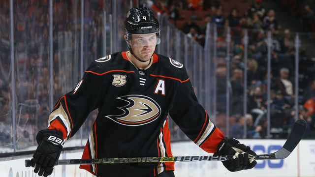 ANAHEIM, CA - NOVEMBER 4: Cam Fowler #4 of the Anaheim Ducks waits for play to begin during the second period of the game against the Columbus Blue Jackets at Honda Center on November 4, 2018 in Anaheim, California.