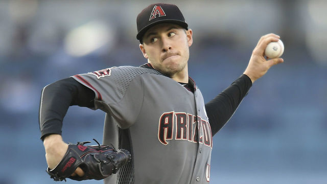 LOS ANGELES, CA - SEPTEMBER 01: Patrick Corbin #46 of the Arizona Diamondbacks pitches to the Los Angeles Dodgers in the first inning at Dodger Stadium on September 1, 2018 in Los Angeles, California.