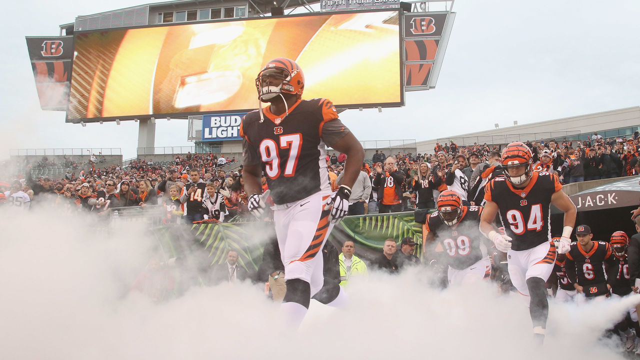 CINCINNATI, OH - OCTOBER 28: Geno Atkins #97 of the Cincinnati Bengals takes the field for the game against the Tampa Bay Bucccaneers at Paul Brown Stadium on October 28, 2018 in Cincinnati, Ohio. The Bengals defeated the Buccaneers 37-34.