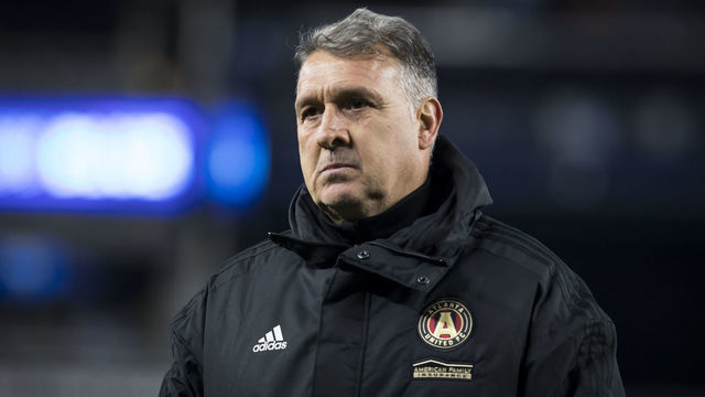 BRONX, NY - NOVEMBER 04: Gerardo Martino Head Coach of Atlanta United after the 2018 Major League Soccer Cup Playoffs Eastern Conference Semi-Final Leg 1 match between New York City FC and Atlanta FC at Yankee Stadium on November 04, 2018 in the Bronx borough of New York. Atlanta United won the match with a score of 1 to 0.