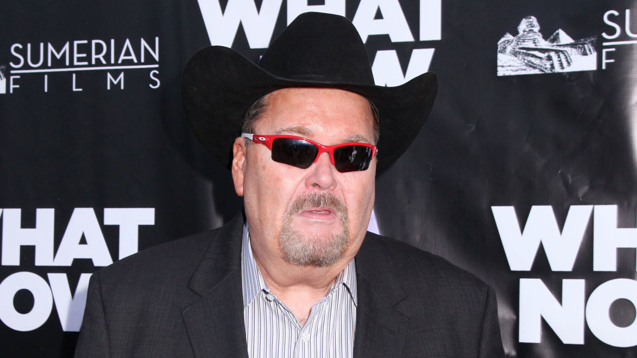 BEVERLY HILLS, CA - MARCH 10: WWE Hall of Fame announcer Jim Ross attends 'What Now' Los Angeles Film Premiere at Laemmle Music Hall on March 10, 2015 in Beverly Hills, California.
