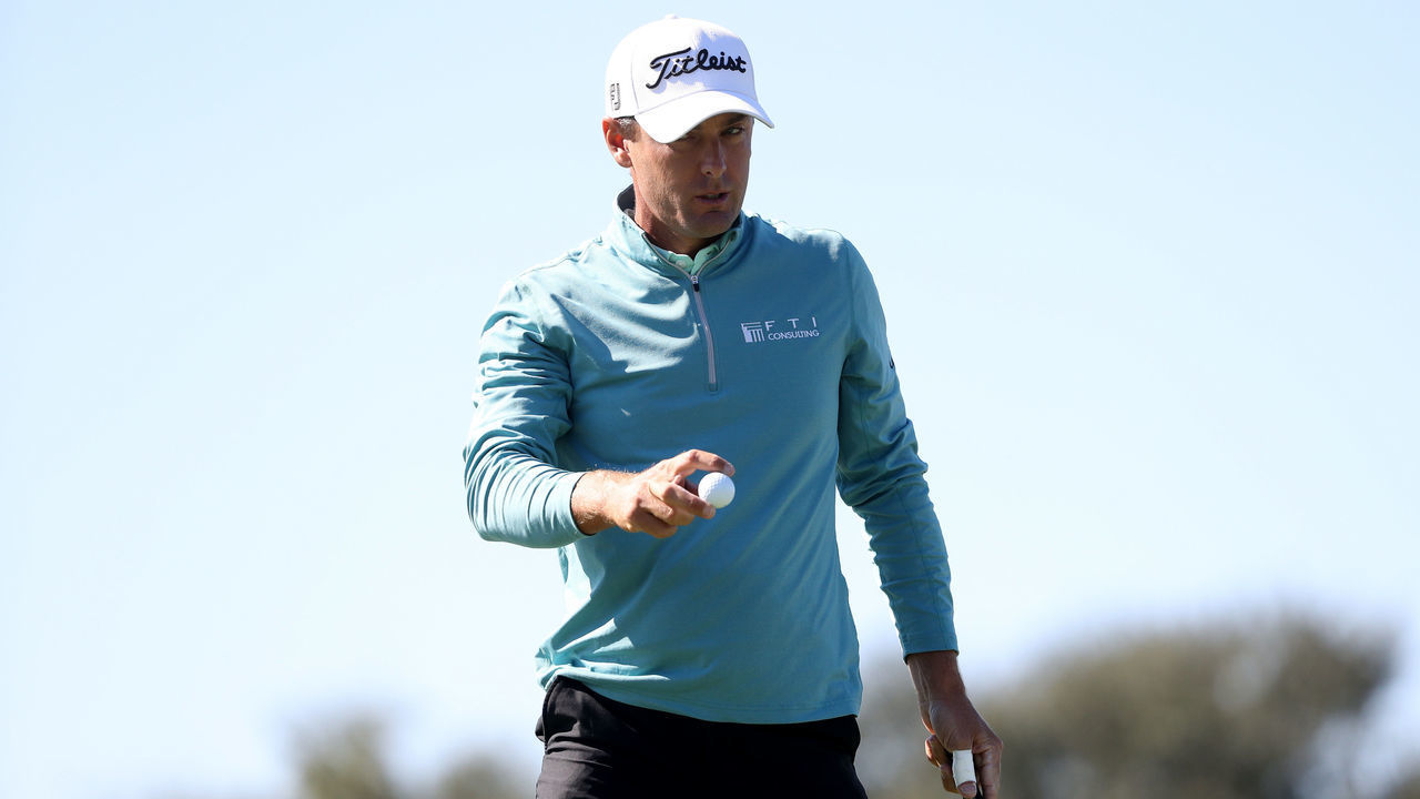 ST SIMONS ISLAND, GEORGIA - NOVEMBER 17: Charles Howell III of the United States reacts after making a putt on the first green during the third round of the RSM Classic at the Sea Island Golf Club Seaside Course on November 17, 2018 in St. Simons Island, Georgia.
