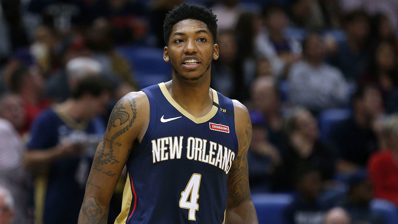 NEW ORLEANS, LA - OCTOBER 26: Elfrid Payton #4 of the New Orleans Pelicans reacts during the first half against the Brooklyn Nets at the Smoothie King Center on October 26, 2018 in New Orleans, Louisiana.