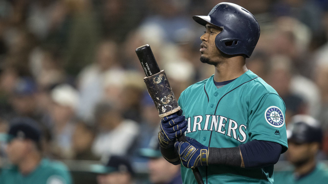 SEATTLE, WA - SEPTEMBER 7: Jean Segura #2 of the Seattle Mariners waits on the on deck circle before an at-bat in a game against the New York Yankees at Safeco Field on September 7, 2018 in Seattle, Washington. The Yankees won the game 4-0.
