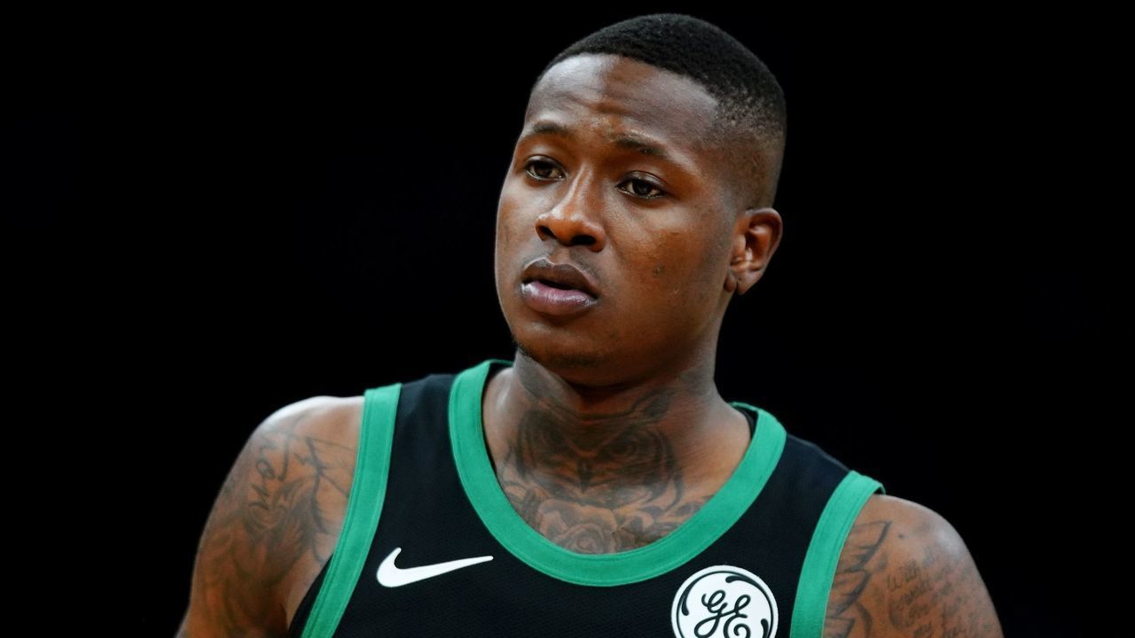 BOSTON, MASSACHUSETTS - NOVEMBER 17: Terry Rozier #12 of the Boston Celtics looks on during the third quarter of the game against the Utah Jazz at TD Garden on November 17, 2018 in Boston, Massachusetts.