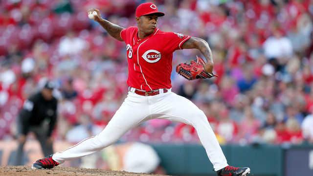 CINCINNATI, OH - SEPTEMBER 29: Raisel Iglesias #26 of the Cincinnati Reds throws a pitch during the game against the Pittsburgh Pirates at Great American Ball Park on September 29, 2018 in Cincinnati, Ohio. Cincinnati defeated Pittsburgh 3-0.