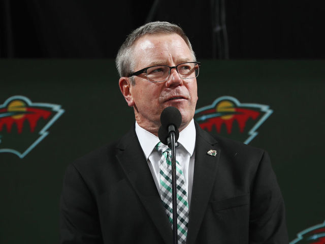DALLAS, TX - JUNE 22: Paul Fenton of the Minnesota Wild attends the first round of the 2018 NHL Draft at American Airlines Center on June 22, 2018 in Dallas, Texas.