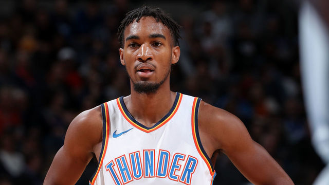 OKLAHOMA CITY, OK - NOVEMBER 5: Terrance Ferguson #23 of the Oklahoma City Thunder looks on during a game against the New Orleans Pelicans on November 5, 2018 at Chesapeake Energy Arena in Oklahoma City, Oklahoma. NOTE TO USER: User expressly acknowledges and agrees that, by downloading and/or using this photograph, User is consenting to the terms and conditions of the Getty Images License Agreement. Mandatory Copyright Notice: Copyright 2018 NBAE