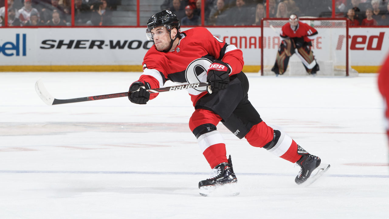 OTTAWA, ON - NOVEMBER 15: Chris Wideman #6 of the Ottawa Senators skates against the Detroit Red Wings at Canadian Tire Centre on November 15, 2018 in Ottawa, Ontario, Canada.