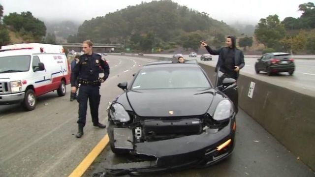 Curry OK after 2 car crashes
