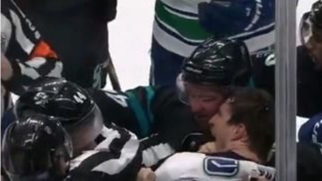 Canucks' Roussel fined $5K for biting Sharks' Vlasic