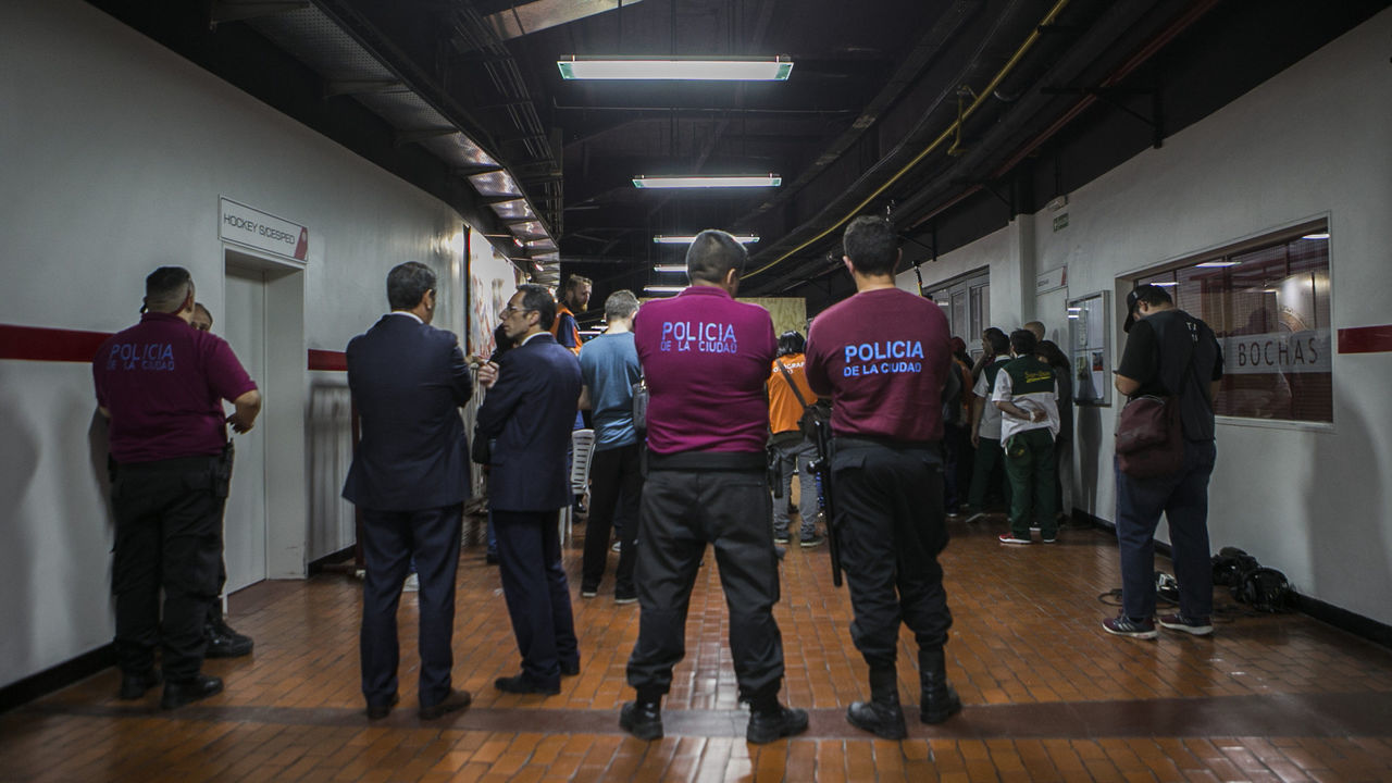 BUENOS AIRES, ARGENTINA - NOVEMBER 24: A view at one of the hallways inside Monumental Stadium prior the second leg final match of Copa CONMEBOL Libertadores 2018 between River Plate and Boca Juniors on November 24, 2018 in Buenos Aires, Argentina.