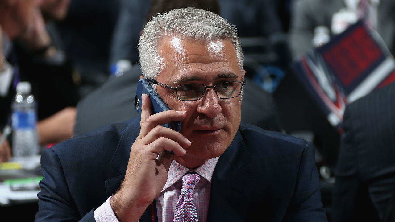 SUNRISE, FL - JUNE 27: Head Coach Ron Francis of the Carolina Hurricanes looks on from the draft table during the 2015 NHL Draft at BB&T Center on June 27, 2015 in Sunrise, Florida.