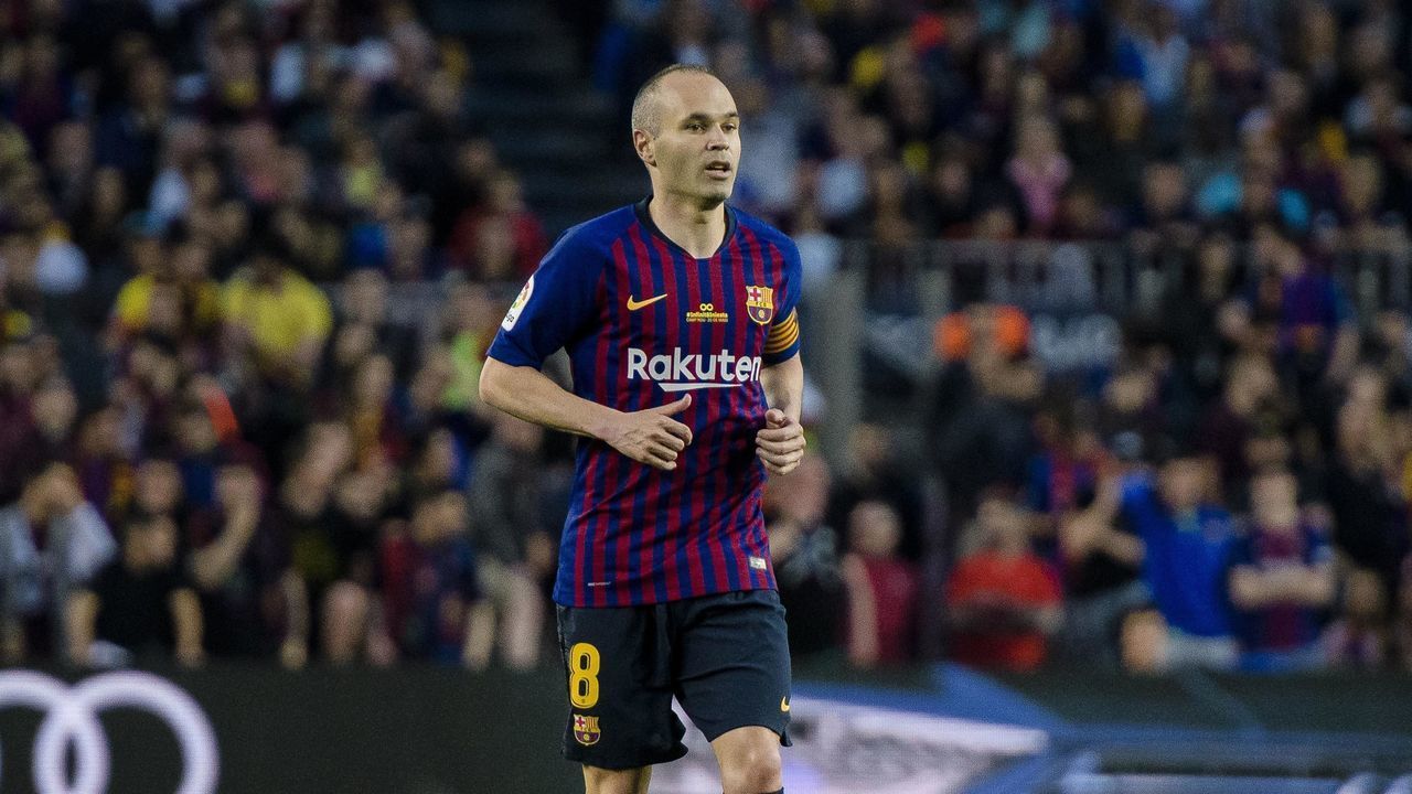 BARCELONA, SPAIN - MAY 20: Andres Iniesta of FC Barcelona in action during the La Liga match between Barcelona and Real Sociedad at Camp Nou on May 20, 2018 in Barcelona, .