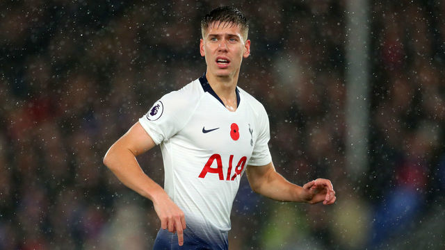 LONDON, ENGLAND - NOVEMBER 10: Juan Foyth of Tottenham Hotspur during the Premier League match between Crystal Palace and Tottenham Hotspur at Selhurst Park on November 10, 2018 in London, United Kingdom.