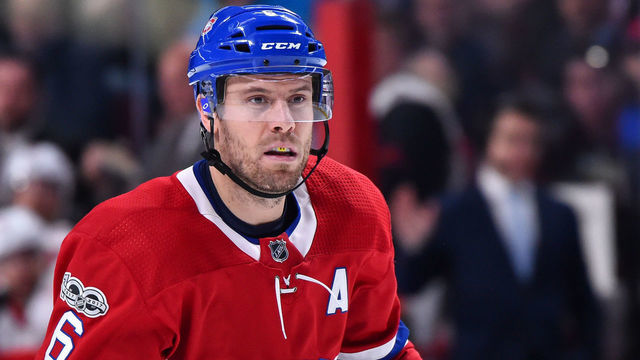 MONTREAL, QC - DECEMBER 02: Shea Weber #6 of the Montreal Canadiens looks on against the Detroit Red Wings during the NHL game at the Bell Centre on December 2, 2017 in Montreal, Quebec, Canada. The Montreal Canadiens defeated the Detroit Red Wings 10-1.