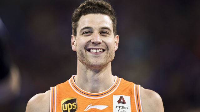 BEIJING, CHINA - NOVEMBER 02: Jimmer Fredette #32 of Shanghai Bilibili Sharks in action during the 2018/2019 Chinese Basketball Association (CBA) League sixth round match between Beijing Shougang Ducks and Shanghai Bilibili Sharks at Cadillac Center on November 2, 2018 in Beijing, China.