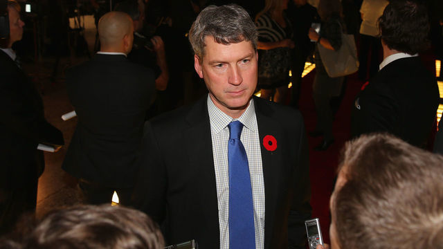 TORONTO, ON - NOVEMBER 09: Chuck Fletcher walks the red carpet prior to the 2015 Hockey Hall of Fame Induction Ceremony at Brookfield Place on November 9, 2015 in Toronto, Ontario, Canada.