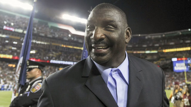 LANDOVER, MD - SEPTEMBER 24: Doug Williams, Senior Vice President of Player Personnel for the Washington Redskins takes the field on September 24, 2017, at FedEx Field in Landover, MD. The Washington Redskins defeated the Oakland Raiders, 27-10.