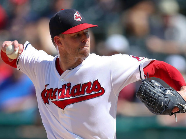CLEVELAND, OH - SEPTEMBER 05: Cleveland Indians starting pitcher Corey Kluber (28) delivers a pitch to the plate during the second inning of the Major League Baseball game between the Kansas City Royals and Cleveland Indians on September 5, 2018, at Progressive Field in Cleveland, OH. Cleveland defeated Kansas City 3-1.