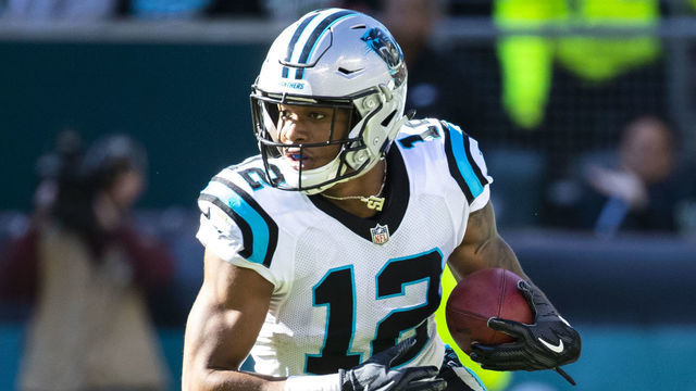 PHILADELPHIA, PA - OCTOBER 21: DJ Moore #12 of the Carolina Panthers fields a kick during the third quarter against the Philadelphia Eagles at Lincoln Financial Field on October 21, 2018 in Philadelphia, Pennsylvania. Carolina defeats Philadelphia 21-17.