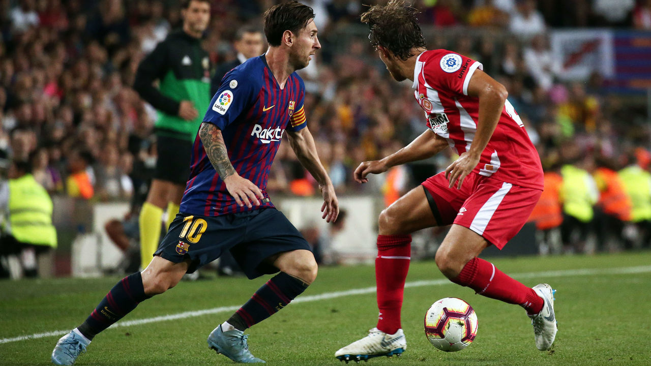 Leo Messi during the match between FC Barcelona and Girona FC, corresponding to the week 5 of the Liga Santander, played at the Camp Nou, on 23th september 2018, in Barcelona, Spain. --