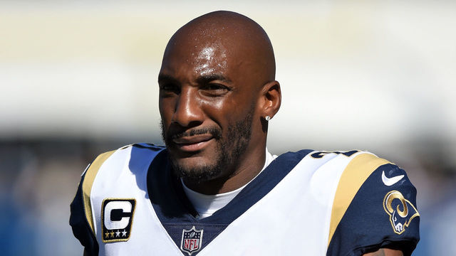 LOS ANGELES, CA - SEPTEMBER 23: Los Angeles Rams Cornerback Aqib Talib (21) leaves the game with an injury during an NFL game between the Los Angeles Chargers and the Los Angeles Rams on September 23, 2018, at the Los Angeles Memorial Coliseum in Los Angeles, CA.
