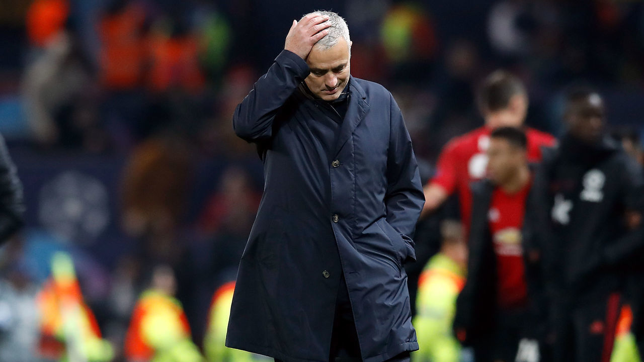 Manchester United manager Jose Mourinho after the final whistle during the UEFA Champions League, Group H match at Old Trafford, Manchester.