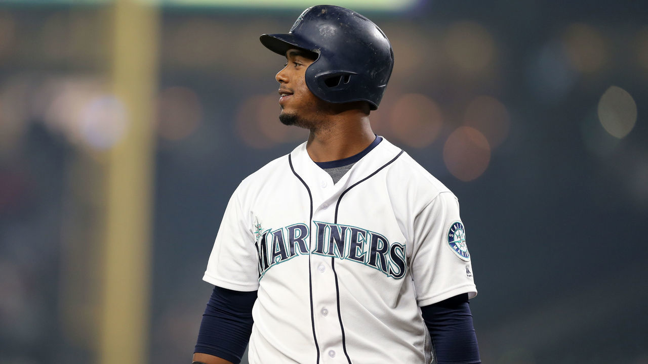 SEATTLE - AUGUST 21: Jean Segura #2 of the Seattle Mariners looks on during the game against the Houston Astros at Safeco Field on August 21, 2018 in Seattle, Washington. The Astros defeated the Mariners 3-2.