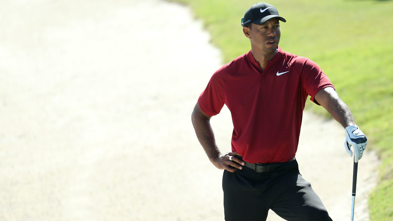 NASSAU, BAHAMAS - DECEMBER 02: Tiger Woods of the United States waits to hit to the third green during the final round of the Hero World Challenge at Albany, Bahamas on December 02, 2018 in Nassau, Bahamas.