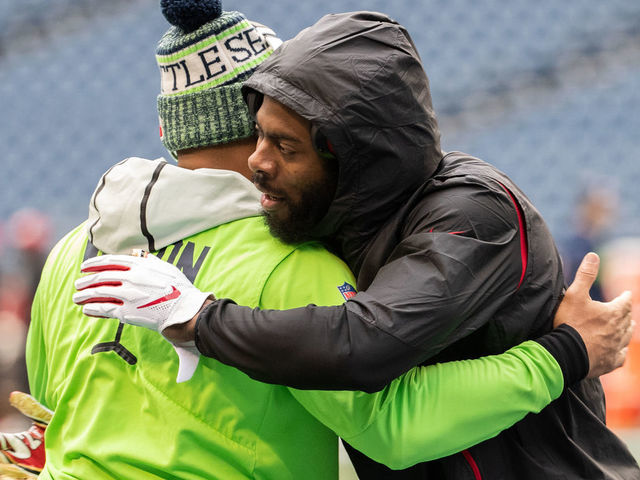 Seahawks on field beanie 2024 2018