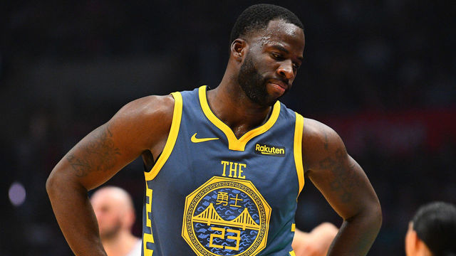 LOS ANGELES, CA - NOVEMBER 12: Golden State Warriors Forward Draymond Green (23) reacts to a call during a NBA game between the Golden State Warriors and the Los Angeles Clippers on November 12, 2018 at STAPLES Center in Los Angeles, CA.