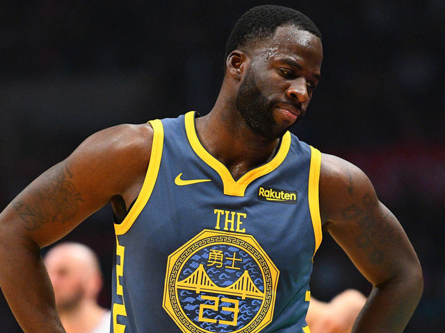 LOS ANGELES, CA - NOVEMBER 12: Golden State Warriors Forward Draymond Green (23) reacts to a call during a NBA game between the Golden State Warriors and the Los Angeles Clippers on November 12, 2018 at STAPLES Center in Los Angeles, CA.