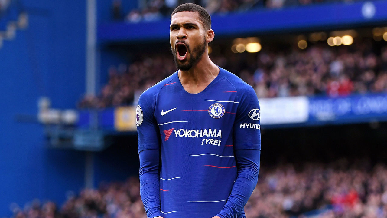 LONDON, ENGLAND - DECEMBER 02: Ruben Loftus-Cheek of Chelsea celebrates after scoring his team's second goal during the Premier League match between Chelsea FC and Fulham FC at Stamford Bridge on December 2, 2018 in London, United Kingdom.