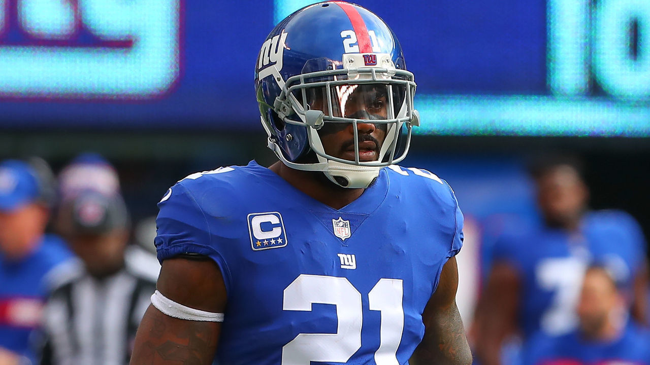 EAST RUTHERFORD, NJ - OCTOBER 28: New York Giants strong safety Landon Collins (21) during the National Football League game between the Washington Redskins and the New York Giants on October 28, 2018 at Met Life Stadium in East Rutherford, NJ.